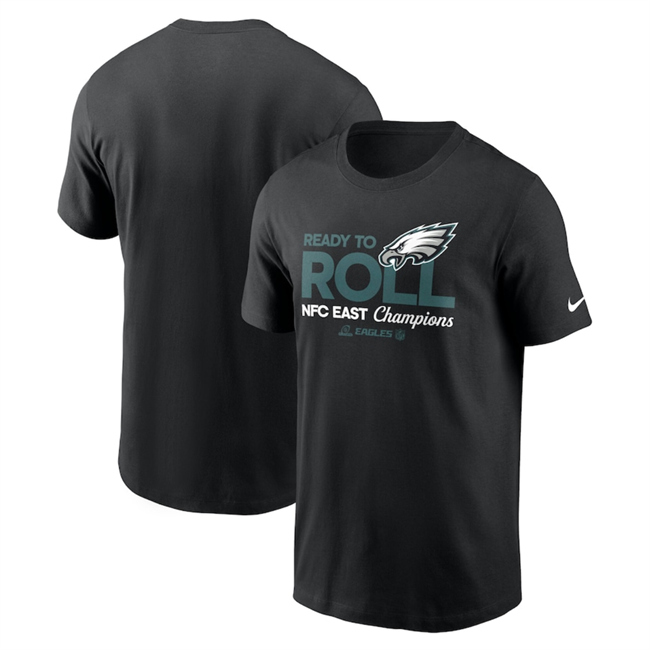 Men's Black Philadelphia Eagles 2024 NFC East Champions Locker Room Trophy Collection T-Shirt